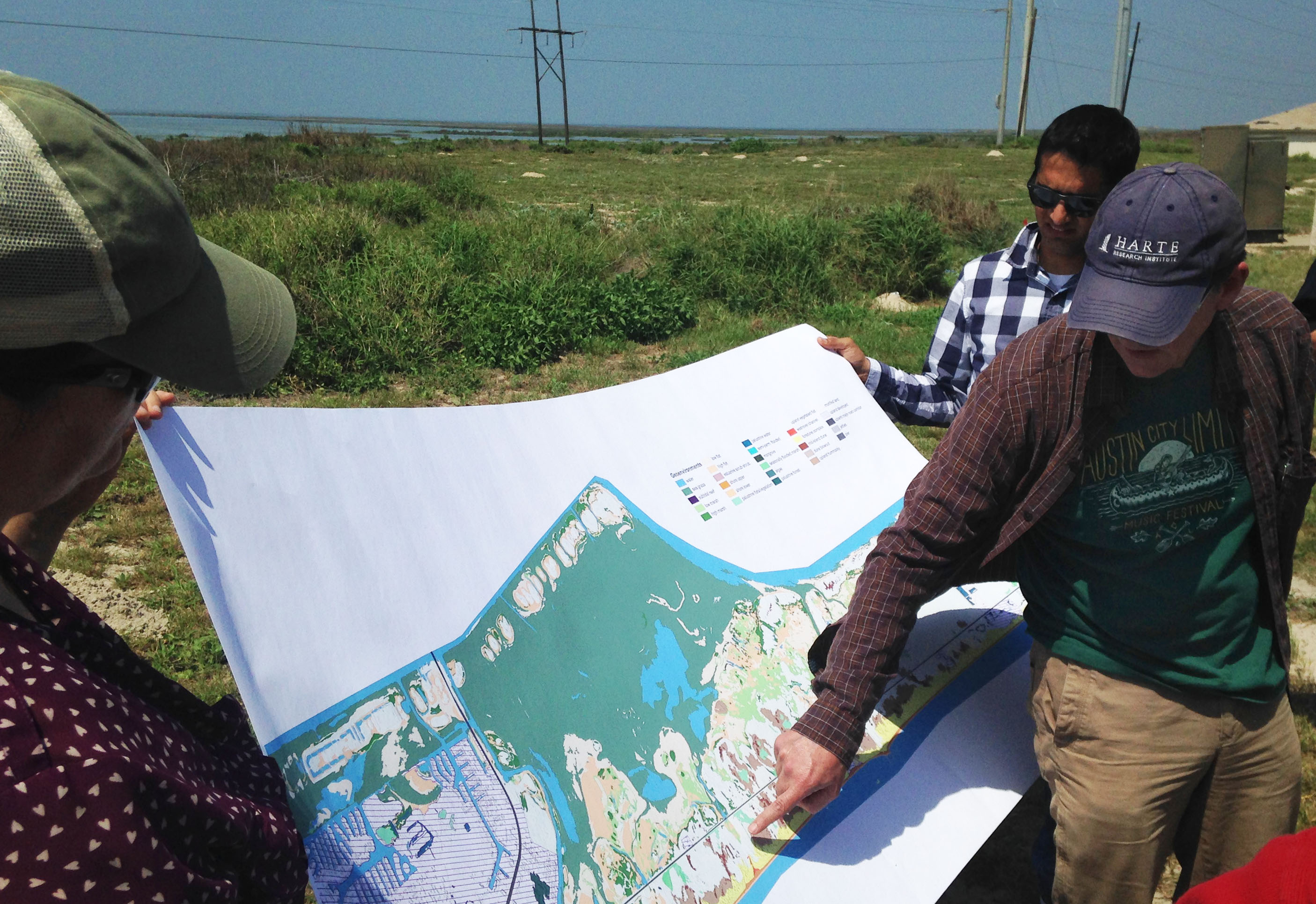 20160331 ASBPA fieldtrip Dr. Jim Gibeaut from HRI discusses Mustang Island sites